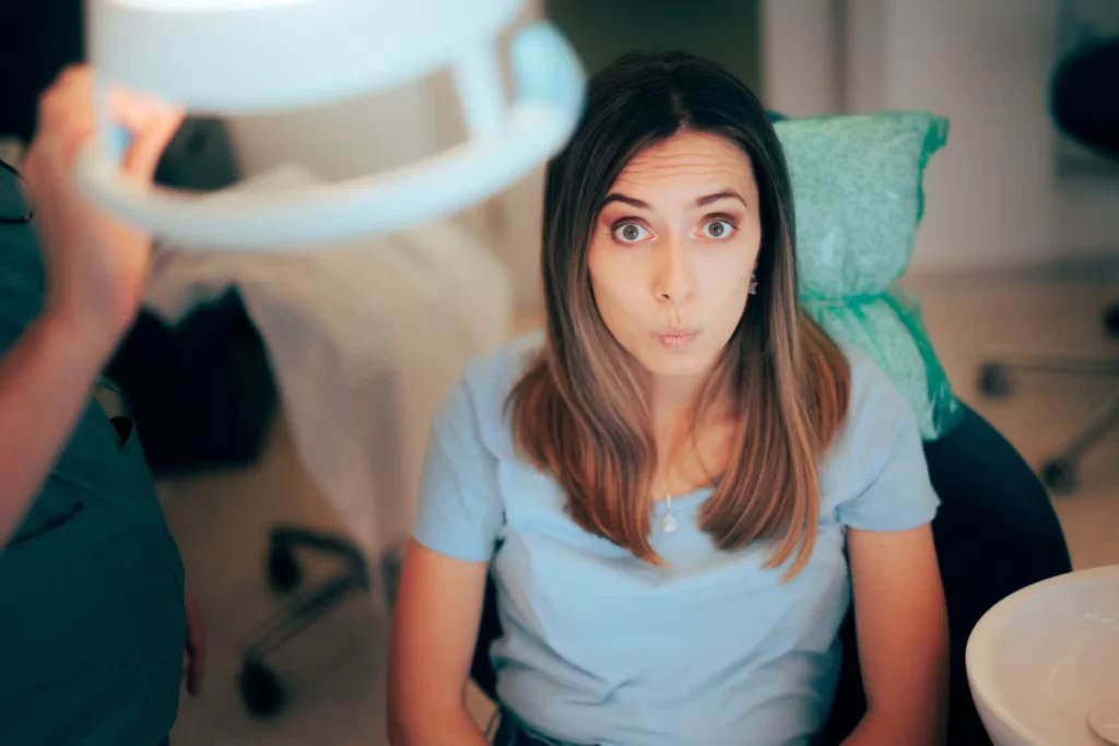 patient at the dentist