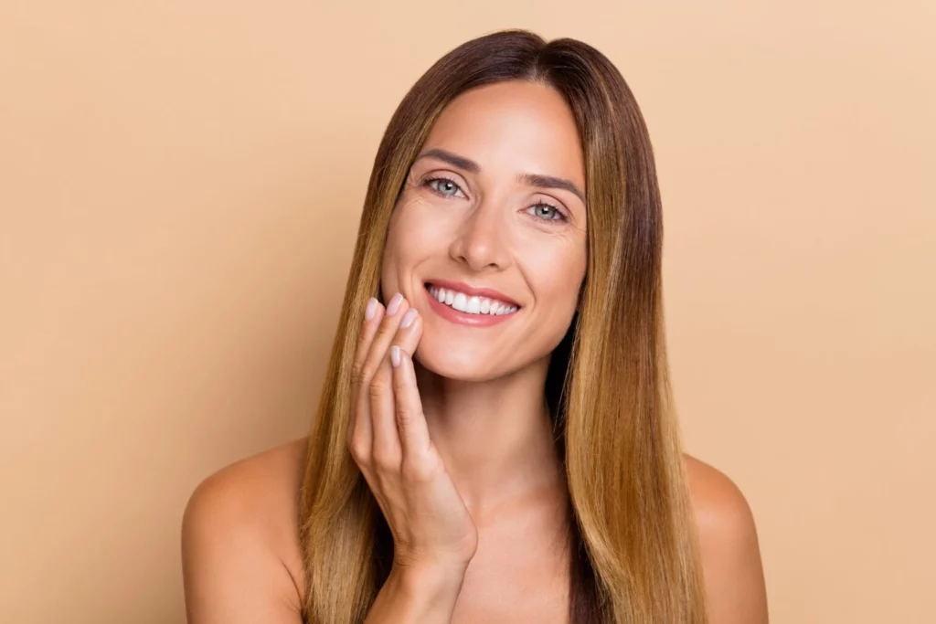 woman smiling